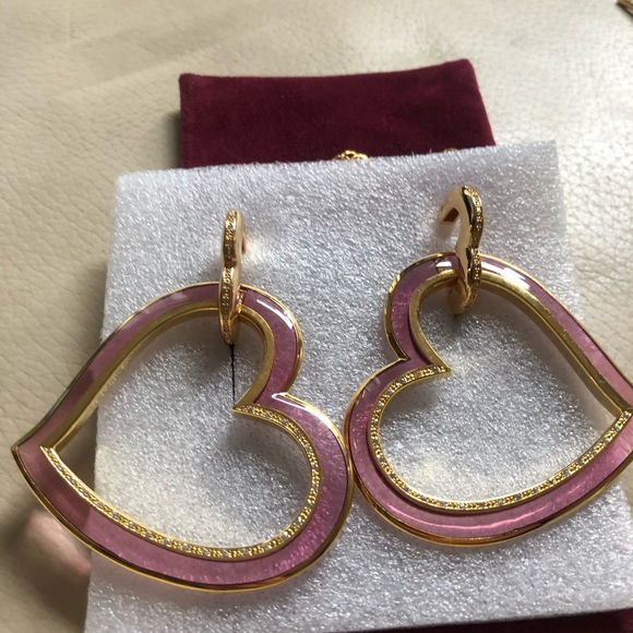 Cristina Sabatini Pink Amoroso Heart ❤️ earrings - Picture 3 of 8